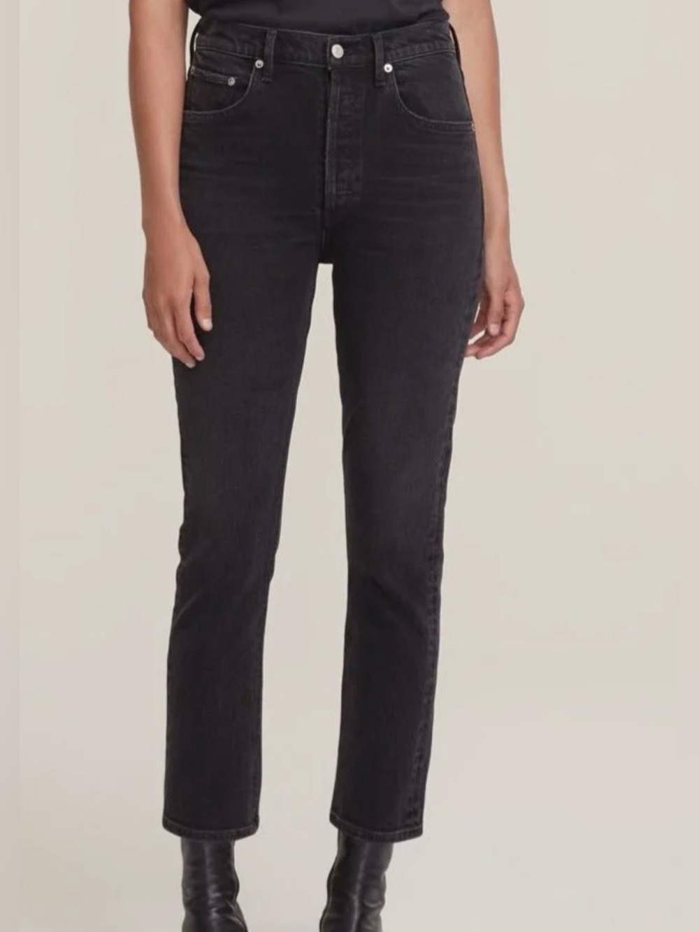 Agolde Riley Crop High Rise Straight Jeans | Panoramic | NWOT | Size 26